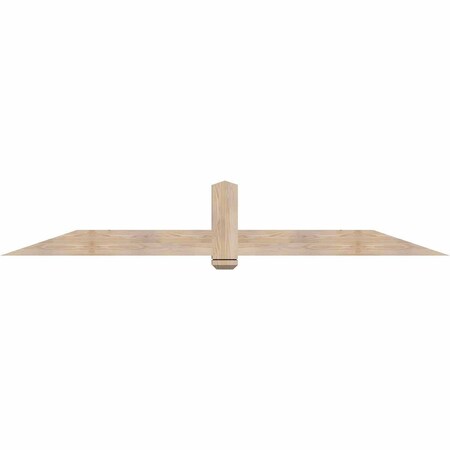 Ekena Millwork Eugene Smooth Timber Gable Bracket, Douglas Fir, 96"W x 16"H x 3 1/2"D x 5 1/2"F, 4/12 Pitch GBW096X16X0406EUG00SDF